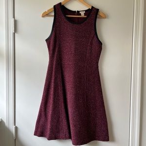 J. Crew Burgundy Tweed Dress